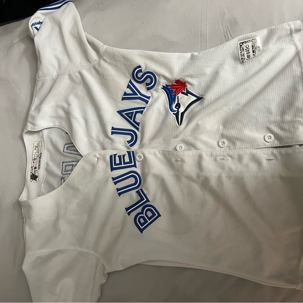Majestic White Blue Jays Women's Jersey
